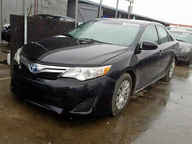 4T1BD1FK1DU087722 - 2013 TOYOTA CAMRY HYBR BLACK photo 2