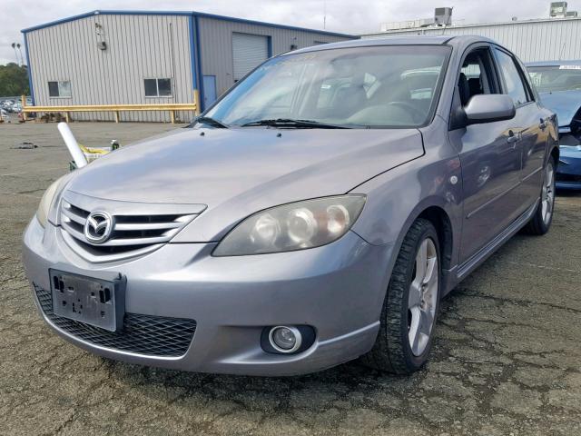 JM1BK143541126187 - 2004 MAZDA 3 HATCHBAC GRAY photo 2