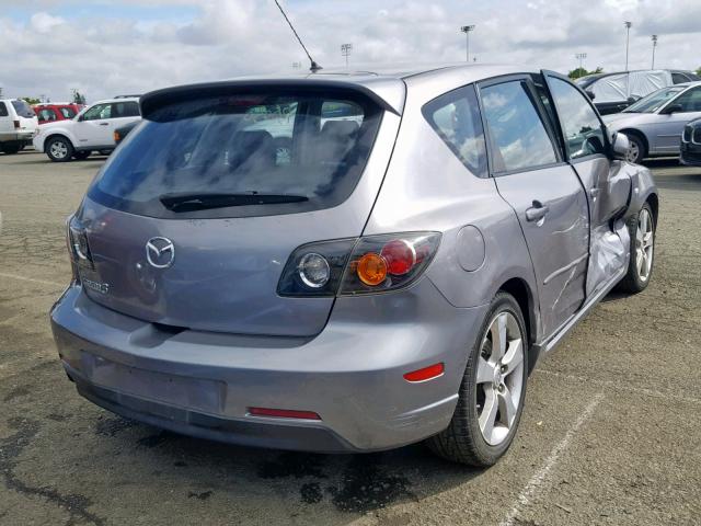 JM1BK143541126187 - 2004 MAZDA 3 HATCHBAC GRAY photo 4