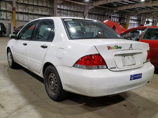 JA3AJ26E27U017285 - 2007 MITSUBISHI LANCER ES WHITE photo 3