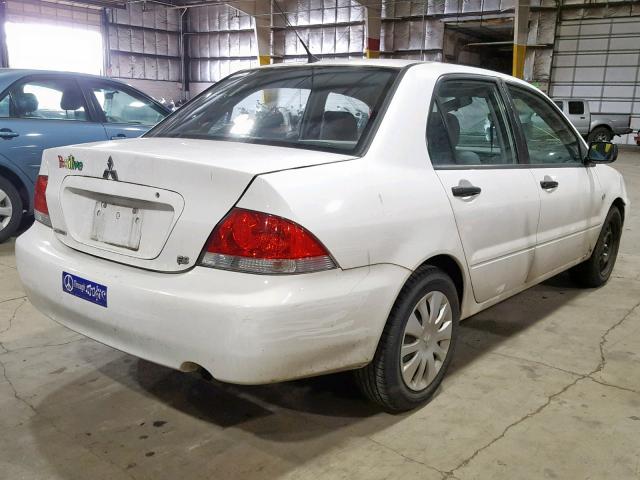 JA3AJ26E27U017285 - 2007 MITSUBISHI LANCER ES WHITE photo 4