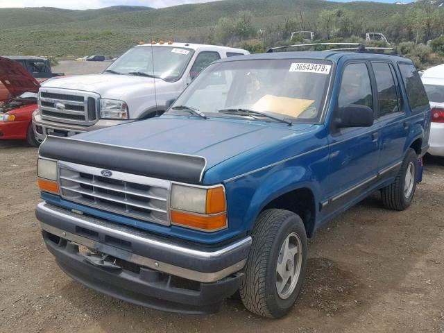 1FMDU34X0NUE09688 - 1992 FORD EXPLORER TEAL photo 2