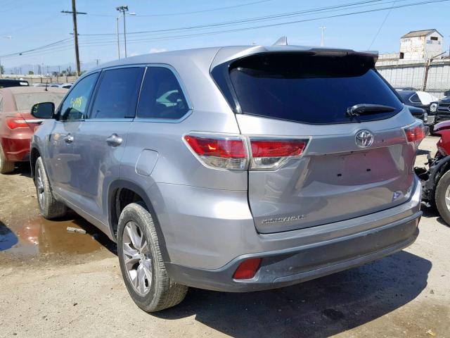 5TDZKRFH0ES020529 - 2014 TOYOTA HIGHLANDER 银色 照片 3