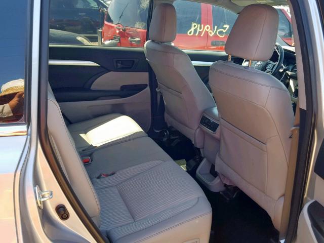 5TDZKRFH0ES020529 - 2014 TOYOTA HIGHLANDER 银色 照片 6