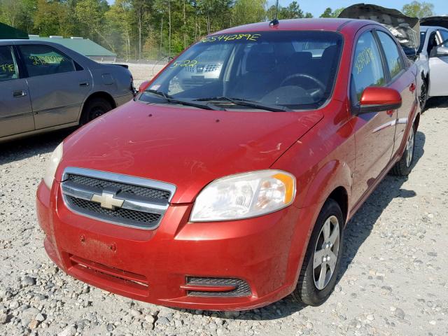 KL1TD56E49B396184 - 2009 CHEVROLET AVEO LS RED photo 9