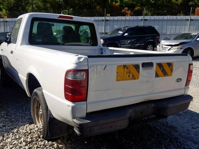 1FTYR10D55PA64714 - 2005 FORD RANGER WHITE photo 3