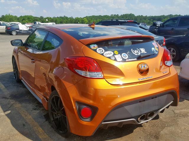 KMHTC6AE2GU283954 - 2016 HYUNDAI VELOSTER T ORANGE photo 3