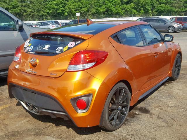 KMHTC6AE2GU283954 - 2016 HYUNDAI VELOSTER T ORANGE photo 4