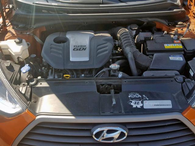 KMHTC6AE2GU283954 - 2016 HYUNDAI VELOSTER T ORANGE photo 7