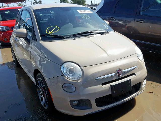 3C3CFFBR6CT103235 - 2012 FIAT 500 SPORT BEIGE photo 1