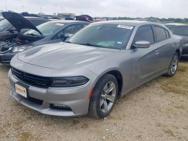 2C3CDXHG3FH869910 - 2015 DODGE CHARGER SX SILVER photo 2