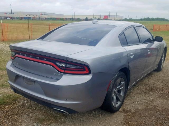 2C3CDXHG3FH869910 - 2015 DODGE CHARGER SX SILVER photo 4