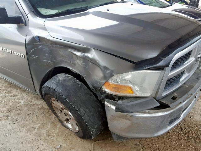 1C6RD6GPXCS100480 - 2012 DODGE RAM 1500 S GRAY photo 9