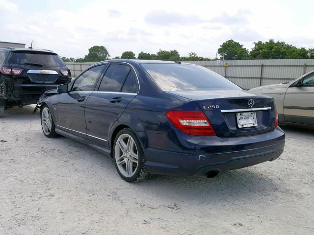 WDDGF4HB5CR220315 - 2012 MERCEDES-BENZ C 250 BLUE photo 3