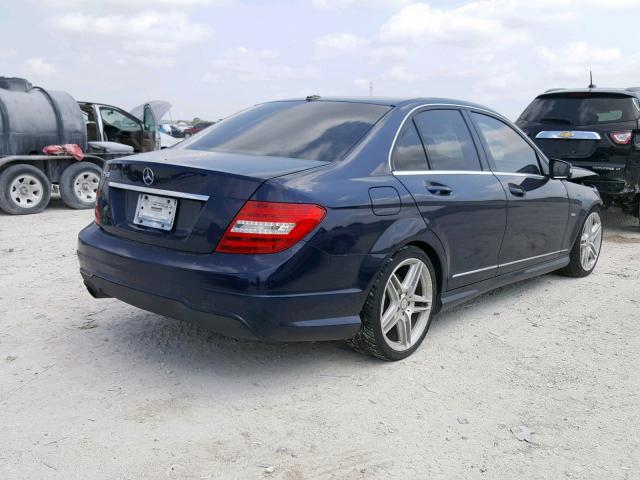 WDDGF4HB5CR220315 - 2012 MERCEDES-BENZ C 250 BLUE photo 4