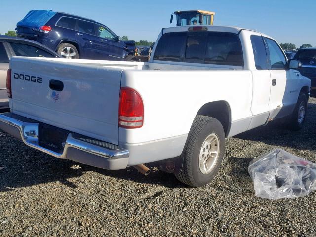 1B7GL22X8XS252623 - 1999 DODGE DAKOTA WHITE photo 4