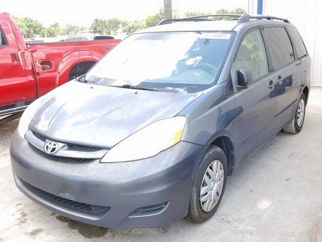 5TDZK23C27S014346 - 2007 TOYOTA SIENNA CE BLUE photo 2