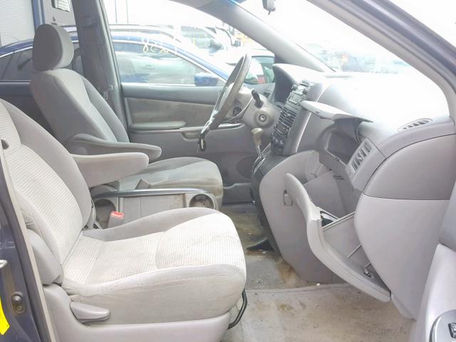 5TDZK23C27S014346 - 2007 TOYOTA SIENNA CE BLUE photo 5