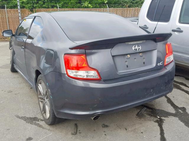 JTKJF5C78B3019141 - 2011 TOYOTA SCION TC GRAY photo 3