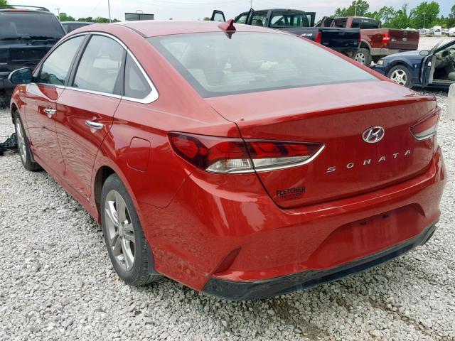 5NPE34AF1JH634767 - 2018 HYUNDAI SONATA SPO RED photo 3