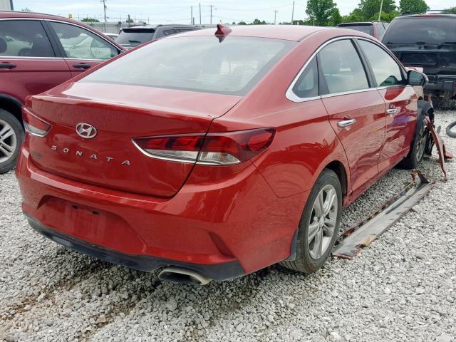 5NPE34AF1JH634767 - 2018 HYUNDAI SONATA SPO RED photo 4