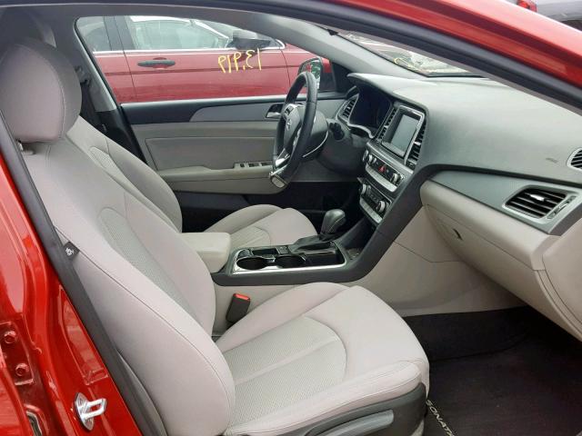 5NPE34AF1JH634767 - 2018 HYUNDAI SONATA SPO RED photo 5