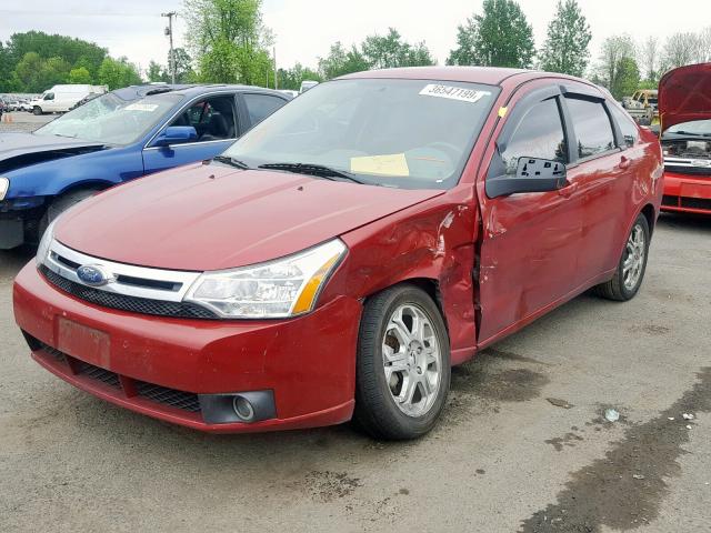 1FAHP36NX9W204680 - 2009 FORD FOCUS SES RED photo 2