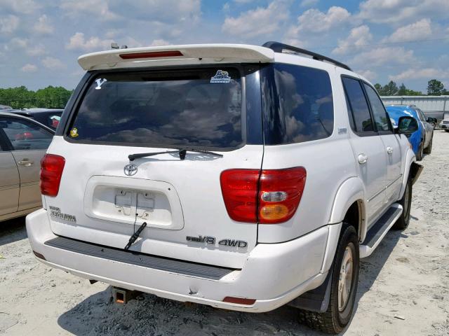 5TDBT48A91S036708 - 2001 TOYOTA SEQUOIA LI WHITE photo 4