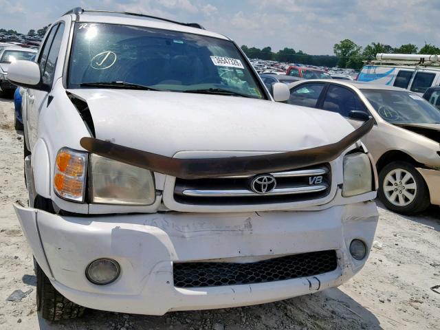 5TDBT48A91S036708 - 2001 TOYOTA SEQUOIA LI WHITE photo 9