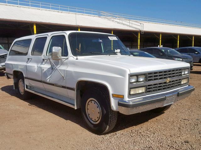 1GNGR26KXKF123689 - 1989 CHEVROLET SUBURBAN R WHITE photo 1