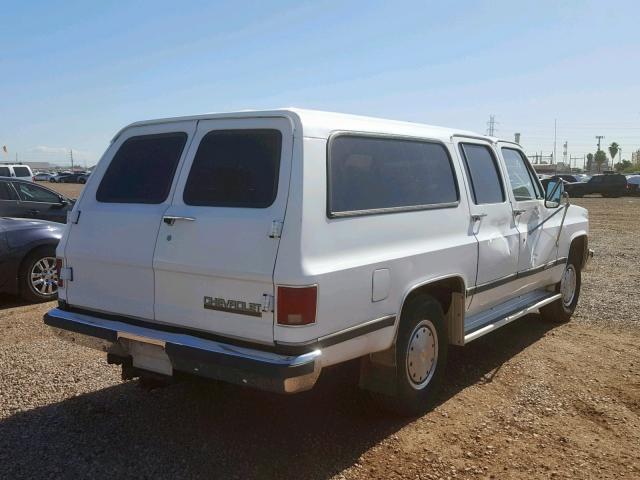 1GNGR26KXKF123689 - 1989 CHEVROLET SUBURBAN R WHITE photo 4