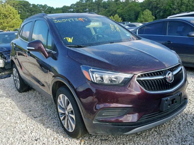 KL4CJASB0JB614707 - 2018 BUICK ENCORE PRE MAROON photo 1