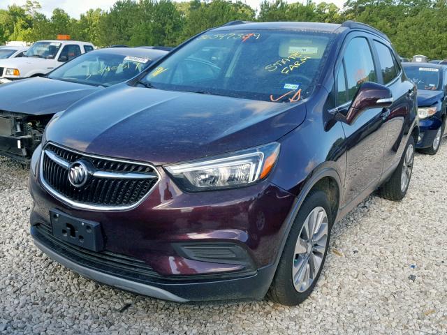 KL4CJASB0JB614707 - 2018 BUICK ENCORE PRE MAROON photo 2