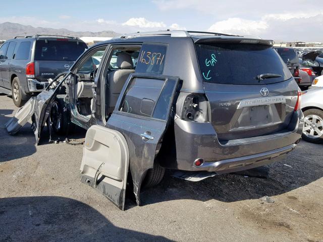 JTEDS42A792091399 - 2009 TOYOTA HIGHLANDER GRAY photo 3