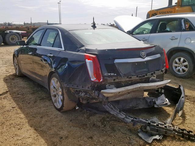 1G6AZ5S39E0160614 - 2014 CADILLAC CTS PREMIU BLACK photo 3