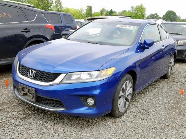 1HGCT1B82DA012407 - 2013 HONDA ACCORD EXL BLUE photo 2