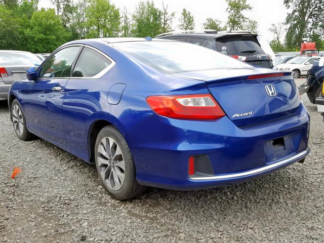 1HGCT1B82DA012407 - 2013 HONDA ACCORD EXL BLUE photo 3