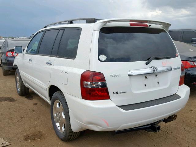 JTEEP21AX70211149 - 2007 TOYOTA HIGHLANDER WHITE photo 3