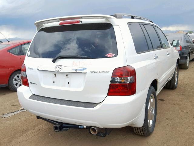 JTEEP21AX70211149 - 2007 TOYOTA HIGHLANDER WHITE photo 4