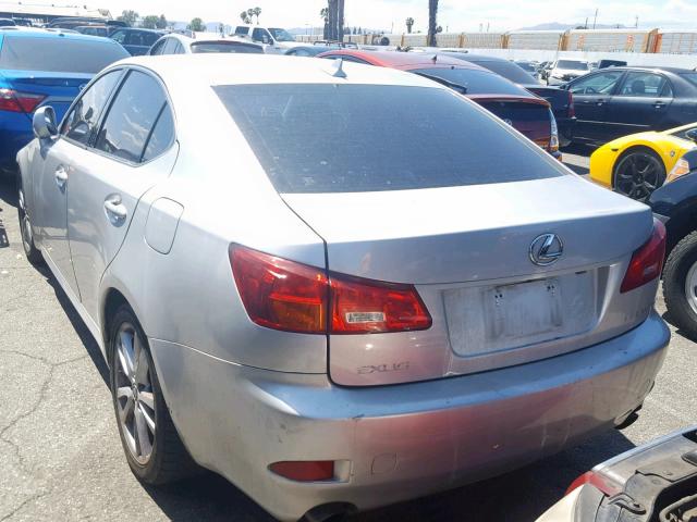 JTHBK262975042511 - 2007 LEXUS IS 250 SILVER photo 3