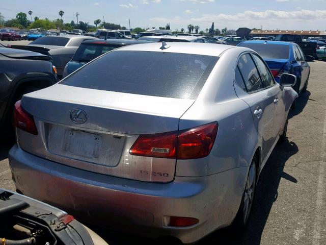 JTHBK262975042511 - 2007 LEXUS IS 250 SILVER photo 4