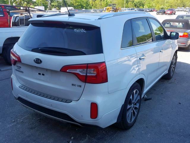 5XYKW4A73FG578249 - 2015 KIA SORENTO SX WHITE photo 4