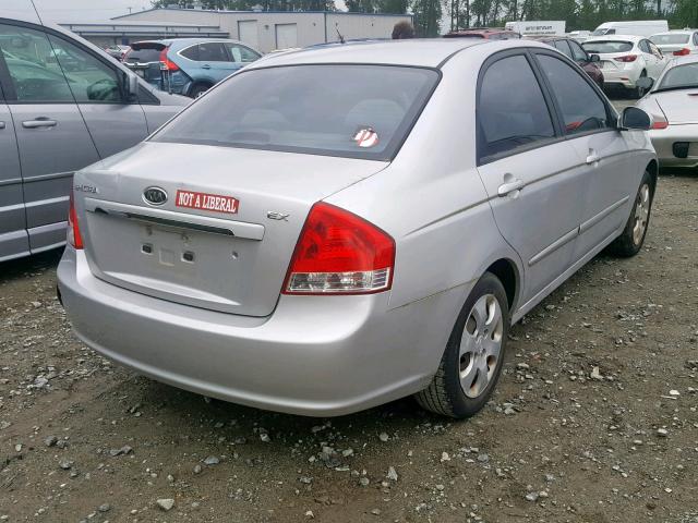 KNAFE121885522491 - 2008 KIA SPECTRA EX SILVER photo 4