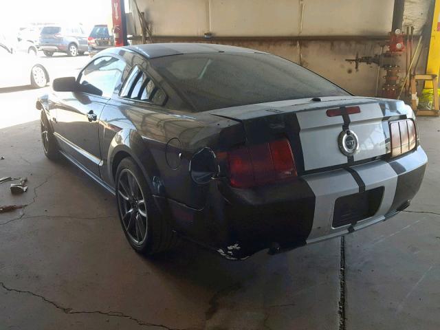 1ZVHT82H385138980 - 2008 FORD MUSTANG GT BLACK photo 3