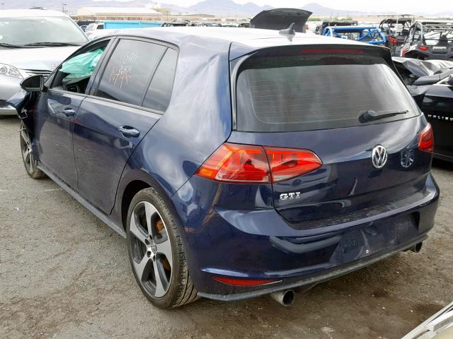 3VW4T7AUXGM057345 - 2016 VOLKSWAGEN GTI S/SE BLACK photo 3