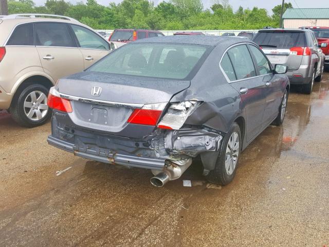 1HGCR2E32DA234448 - 2013 HONDA ACCORD LX GRAY photo 4