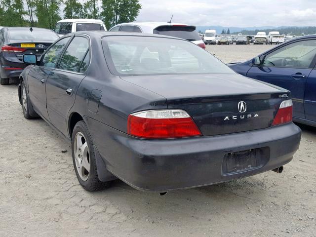 19UUA56772A006909 - 2002 ACURA 3.2TL BLACK photo 3