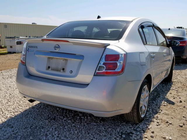 3N1AB6AP5BL710890 - 2011 NISSAN SENTRA 2.0 SILVER photo 4