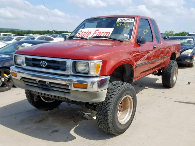 JT4RN13P4R6066861 - 1994 TOYOTA PICKUP 1/2 BURGUNDY photo 2