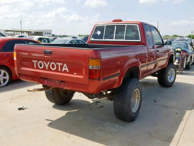 JT4RN13P4R6066861 - 1994 TOYOTA PICKUP 1/2 BURGUNDY photo 4